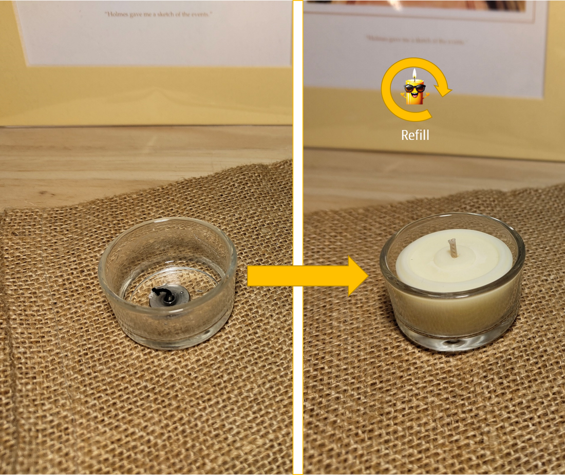 Wie läuft das mit den Refill-Teelichtern?