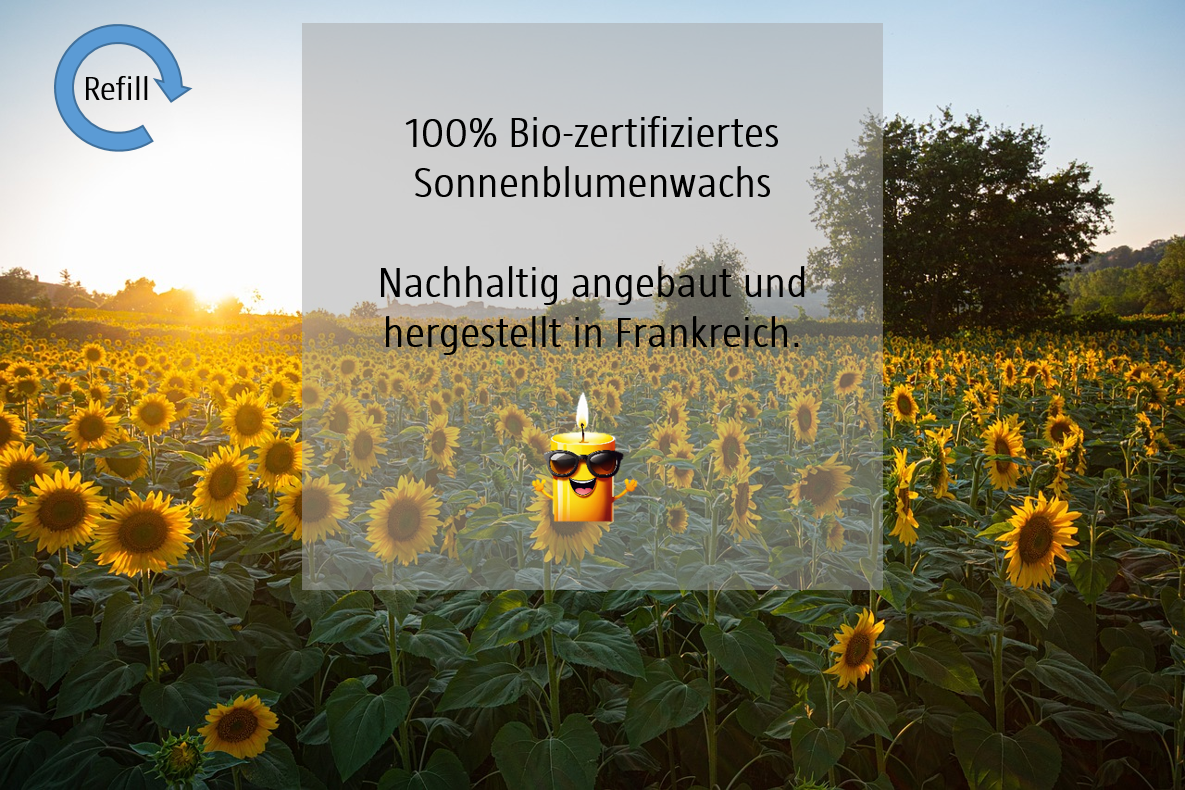 GeileKerzn Refill Teelicht - Orange (Ätherisches Bio-Öl)