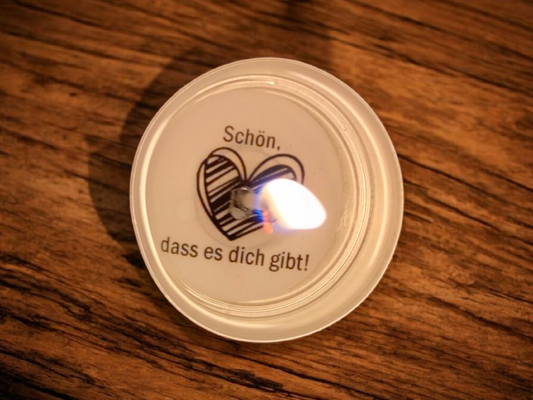 Teelicht "Schön, dass es dich gibt"